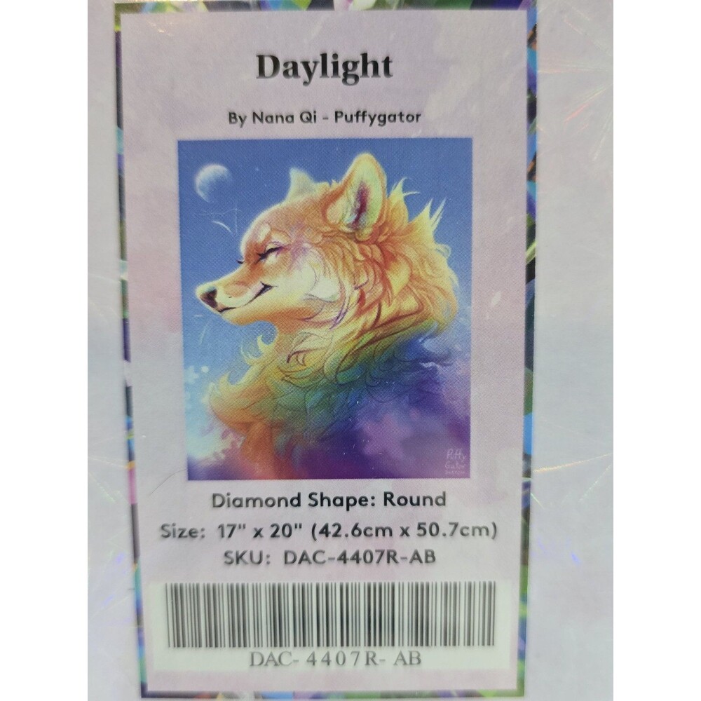 Diamond Art Club Daylight Nana Qi Puffygator Wolf Round 17x20 Sealed DAC-4407R